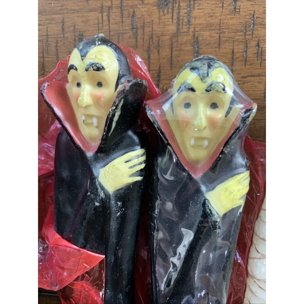 Restoration Hardware Set of 4 GOTH HALLOWEEN Monster Candles 